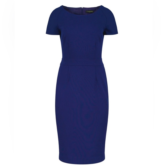CONQUISTA  - NWOT - Size 4 - Electric blue fitted dress - Picture 1 of 5